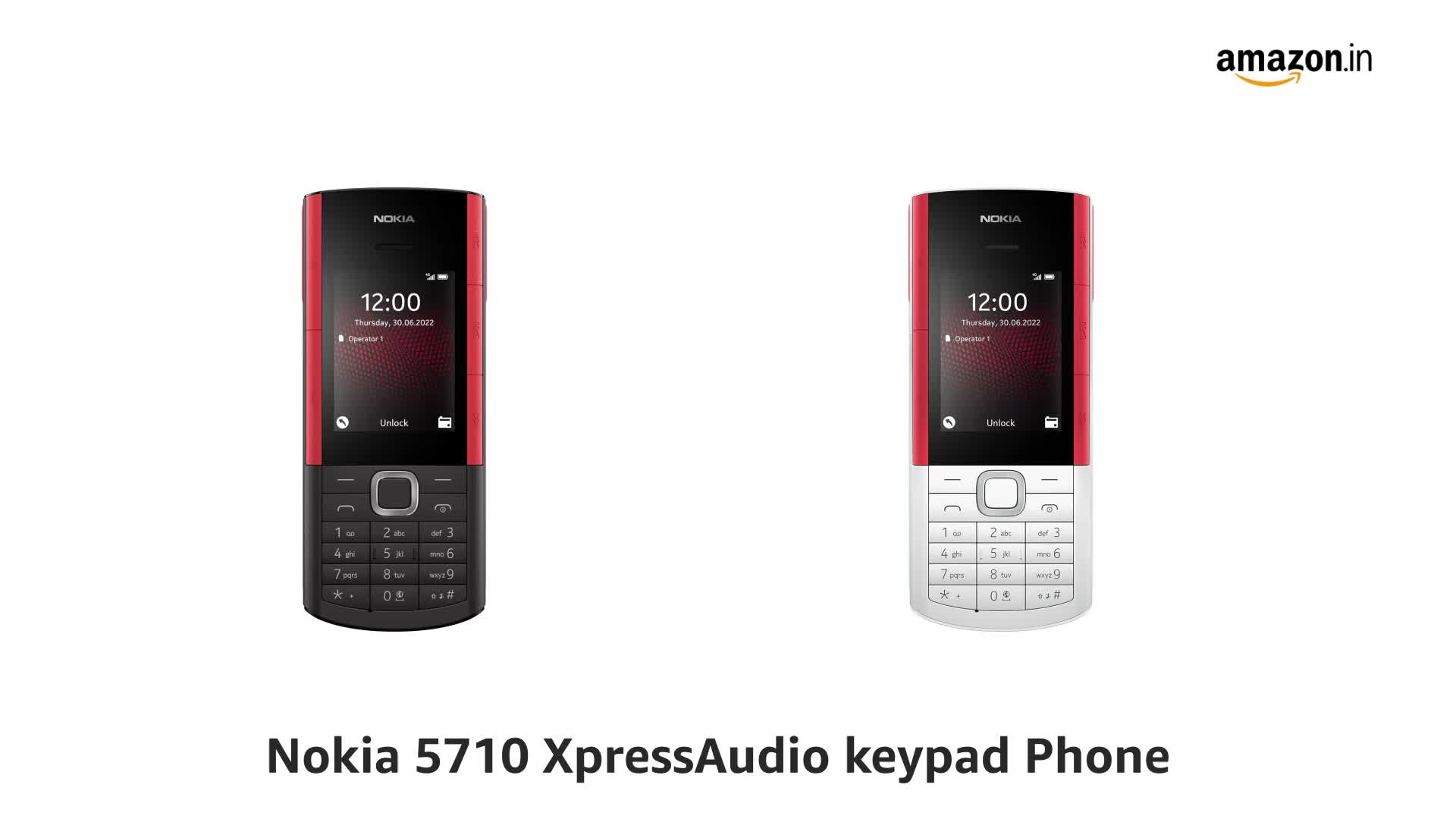 Nokia 5710 XpressAudio keypad Phone, with inbuilt Wireless Earbuds